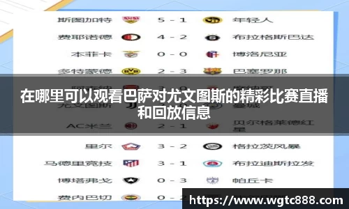在哪里可以观看巴萨对尤文图斯的精彩比赛直播和回放信息